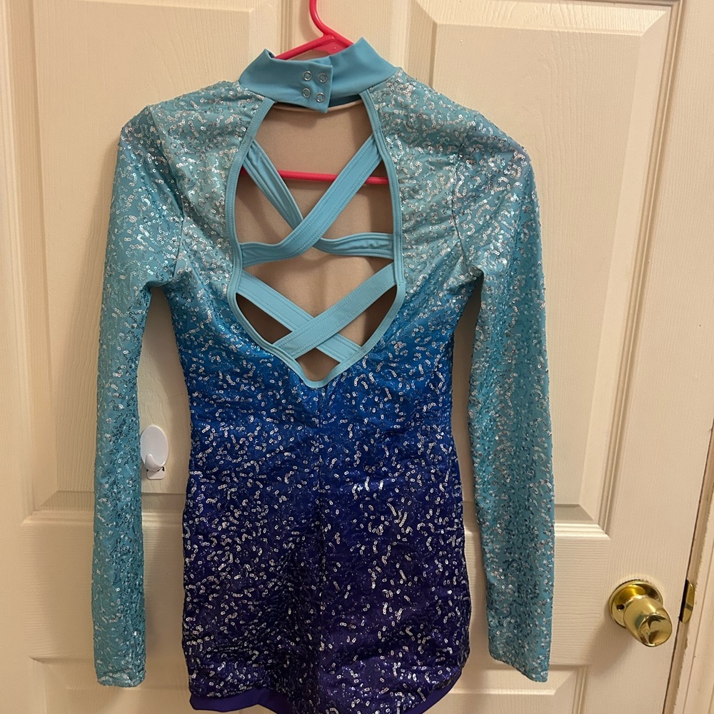 Weissman Blue Sequin Dance Costume